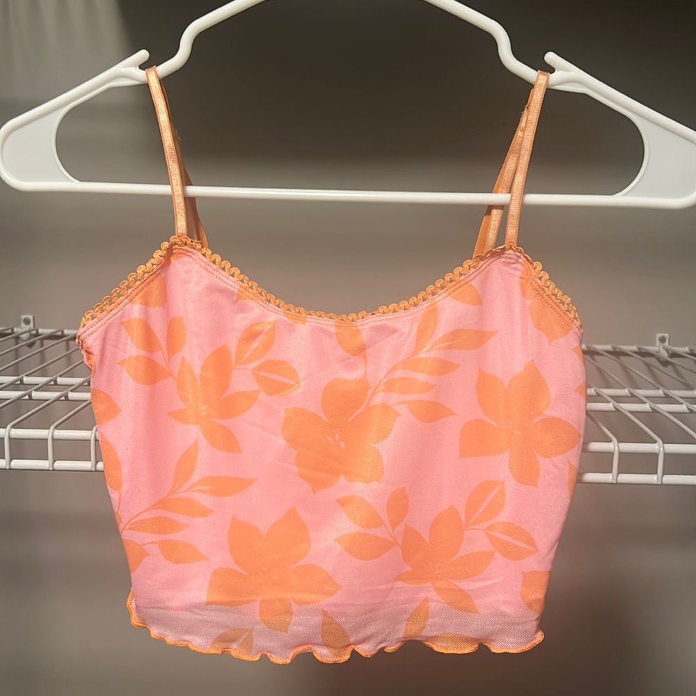 NWT * Princess Polly Pink & Orange Crop Top Size 0